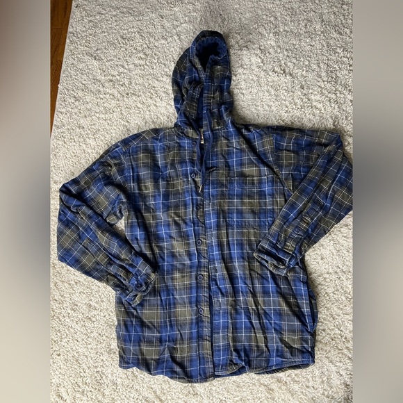 Small Red Head Flannel Jacket with Hood - Picture 1 of 6